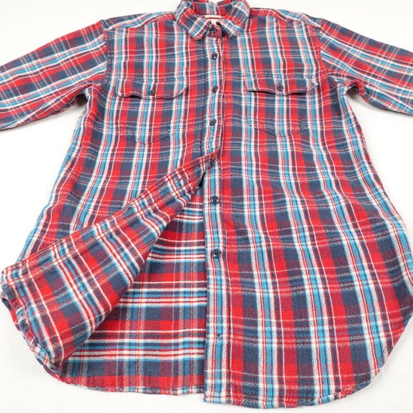 Ralph Lauren Denim & Supply Plaid Thick Flannel BIG SHIRT Women's Small - Picture 9 of 13